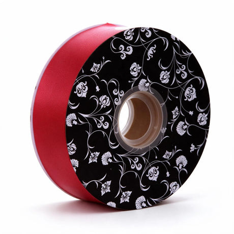 florist tear ribbon red 30mm wide x 90m per roll, front view