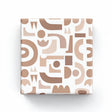 abstract brown pattern wrapping paper roll (length: 60m), front view