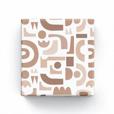 abstract brown pattern wrapping paper roll (length: 60m), front view
