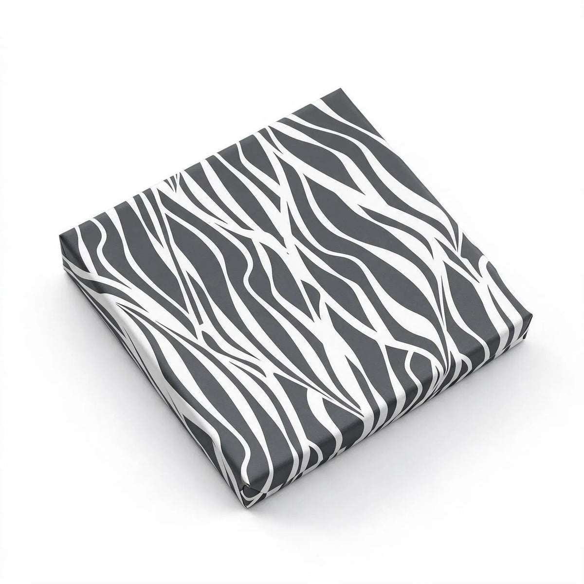 charcoal wave wrapping paper roll (length: 50m), front view