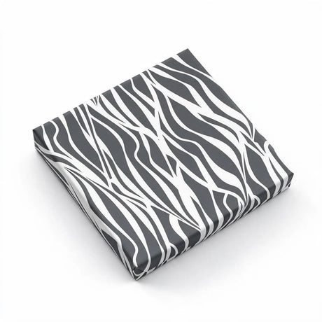 charcoal wave wrapping paper roll (length: 50m), front view