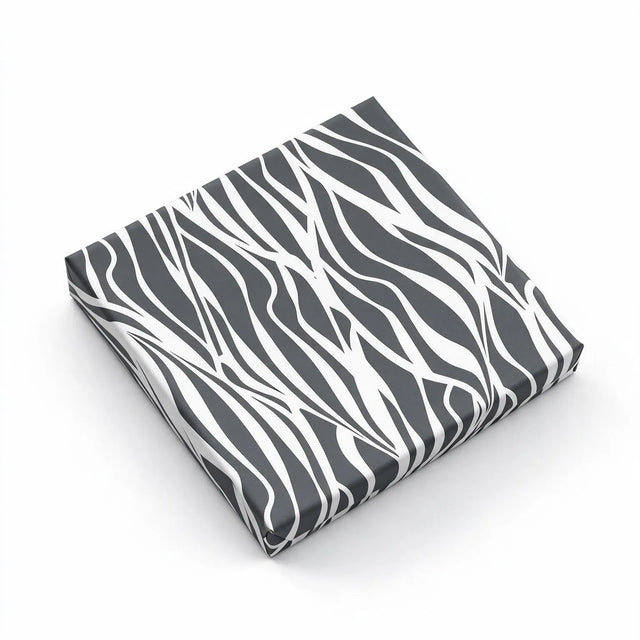 charcoal wave wrapping paper roll (length: 50m), front view